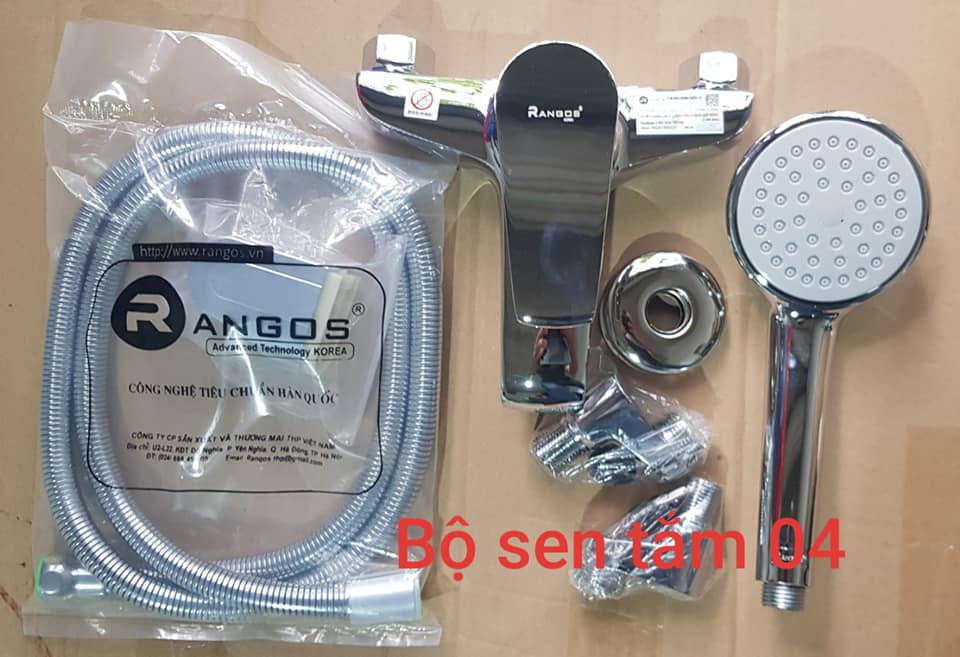 Bộ sen tắm cao cấp đồng mạ crom Rangos 04S