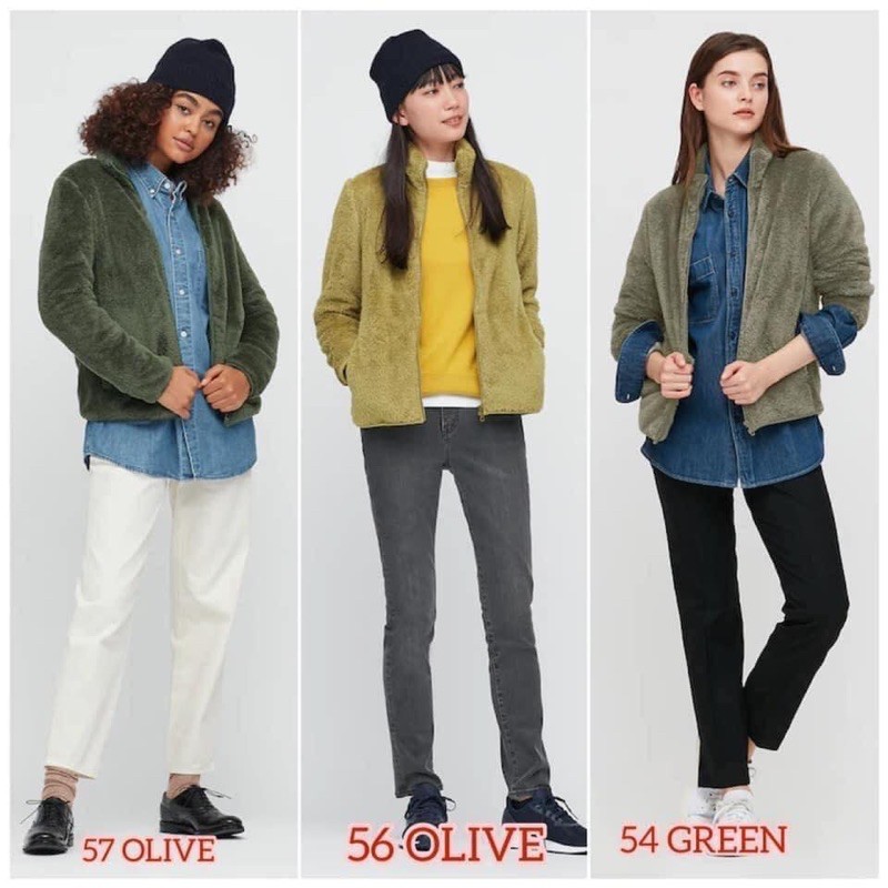 (Mẫu 2021) Áo khoác lông cừu 2 mặt nữ Uniqlo (store nội địa nhật)