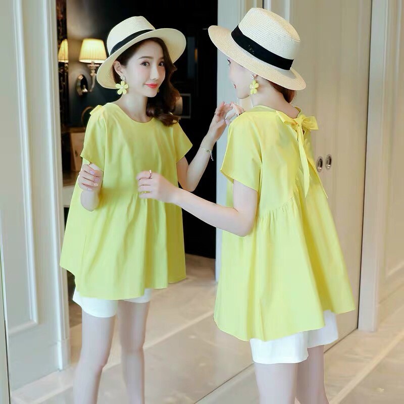Áo bàu thiết kế cổ vuông xinh