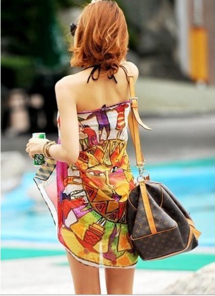 Khăn choàng đa năng (đi biển + quấn tóc + quàng cổ)