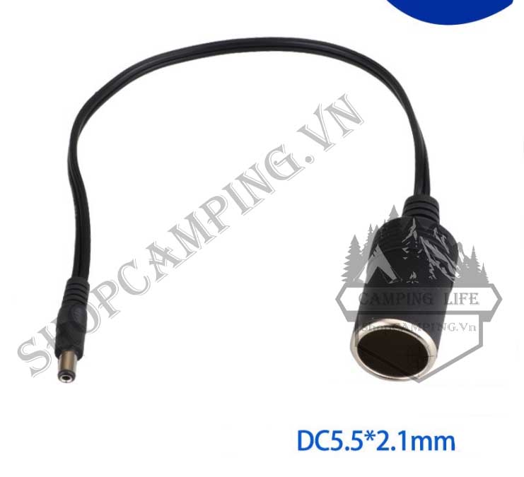 Dây đầu tẩu cái cắm nguồn oto chuyển sang jack DC đực, cái - Camping VietNam