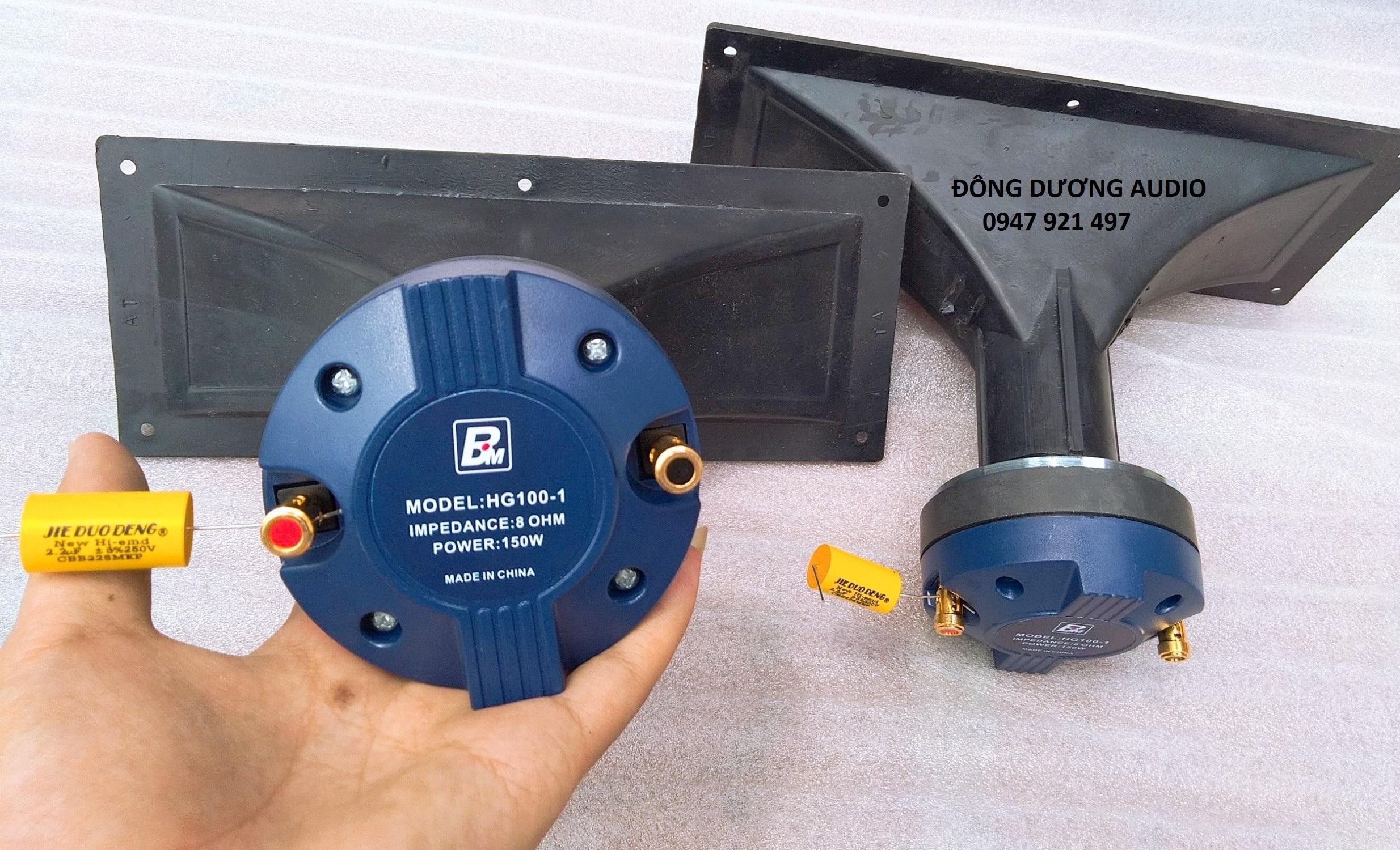 BỘ 2 LOA TREBLE KÈN BM 350 - 2 CỦ KÈN BM CÔN 35 + 2 HỌNG 11X28CM + 2 TỤ 2.2MF