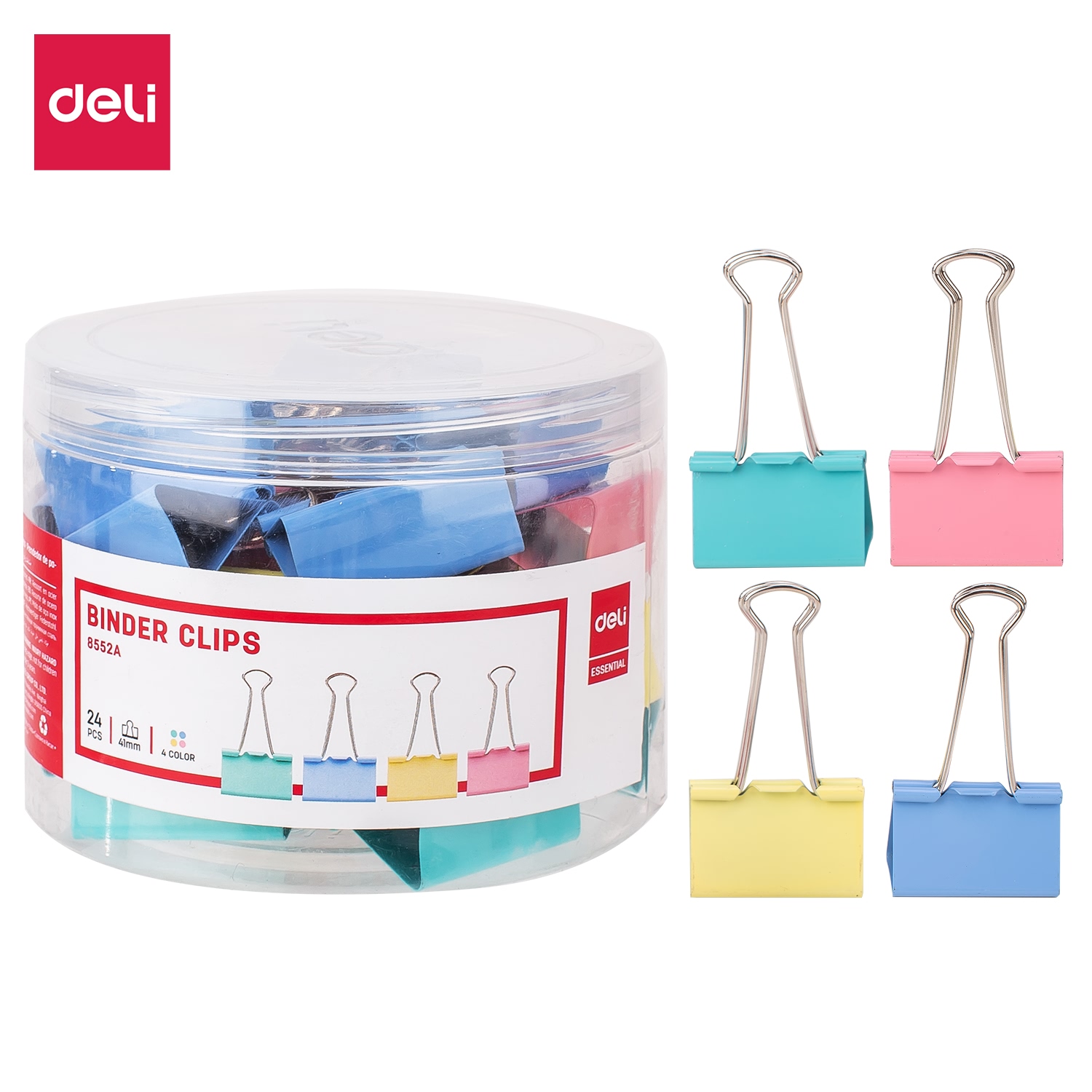Kẹp bướm deli - 24 chiếc/hộp - e8552a