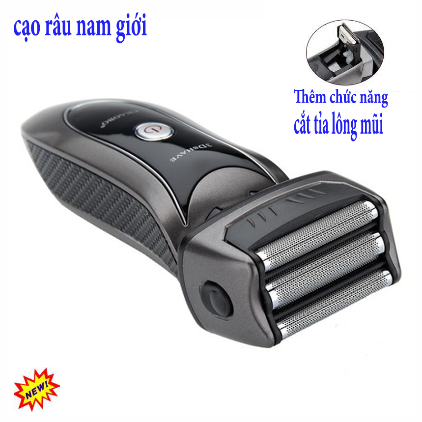 ⭐ Hot deal ⭐ Máy Cạo Râu Cắt Tỉa Lông Mũi CHAOBO Nhật Bản, Máy Cạo Râu Chaobo RSCW-9300 Đa Năng Hệ Thống 3 Lưỡi Kép, Dung Lượng Pin Khủng - Sale Giá Tốt 50% Ngay Hôm Nay Tình Yêu
