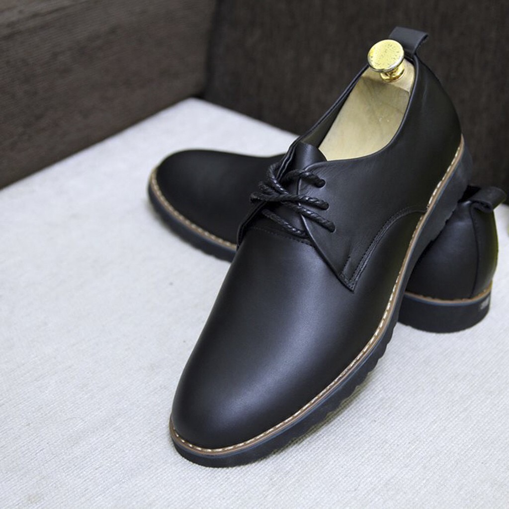 Giày Sneaker Nam Cột Dây Da Bò Giày Nam Đẹp Giày Da