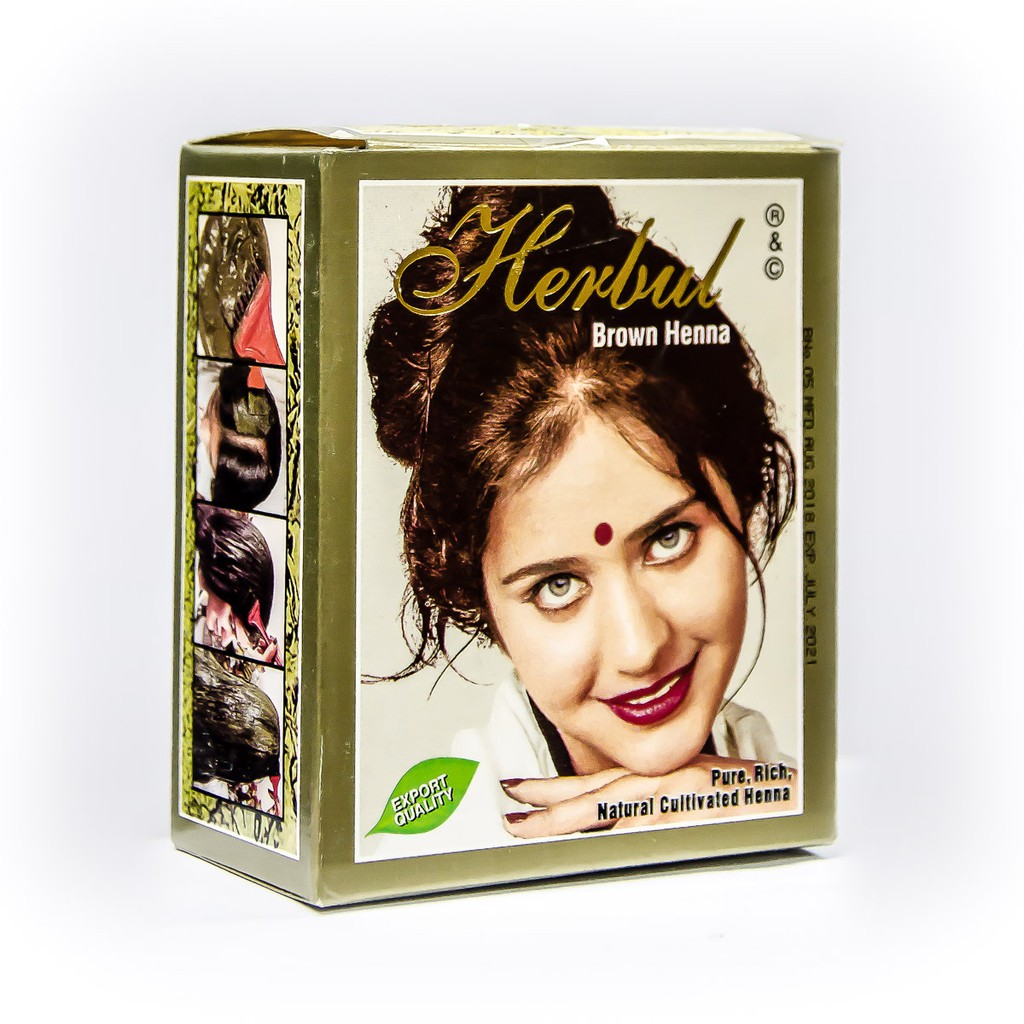 [HCM]Nhuộm tóc thảo dược Herbul Henna Ấn độ màu nâu