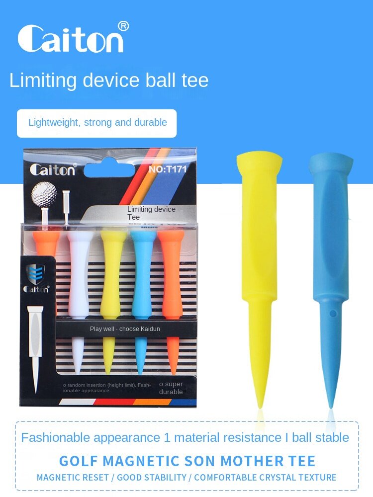 Caiton Golf Nail Practice Products Plastic Limit Ball Tee Flat Fixed Limit cket Rubber Nail