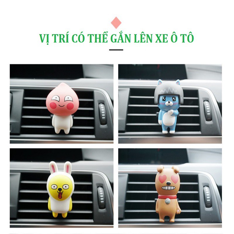 [HCM]Nước hoa thú chibi gắn trên xe hơi