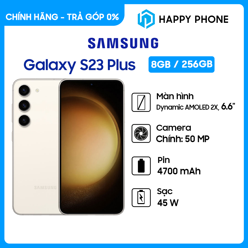 Điện thoại Samsung Galaxy S23 Plus - Hàng Chính Hãng, Mới 100%, Nguyên seal