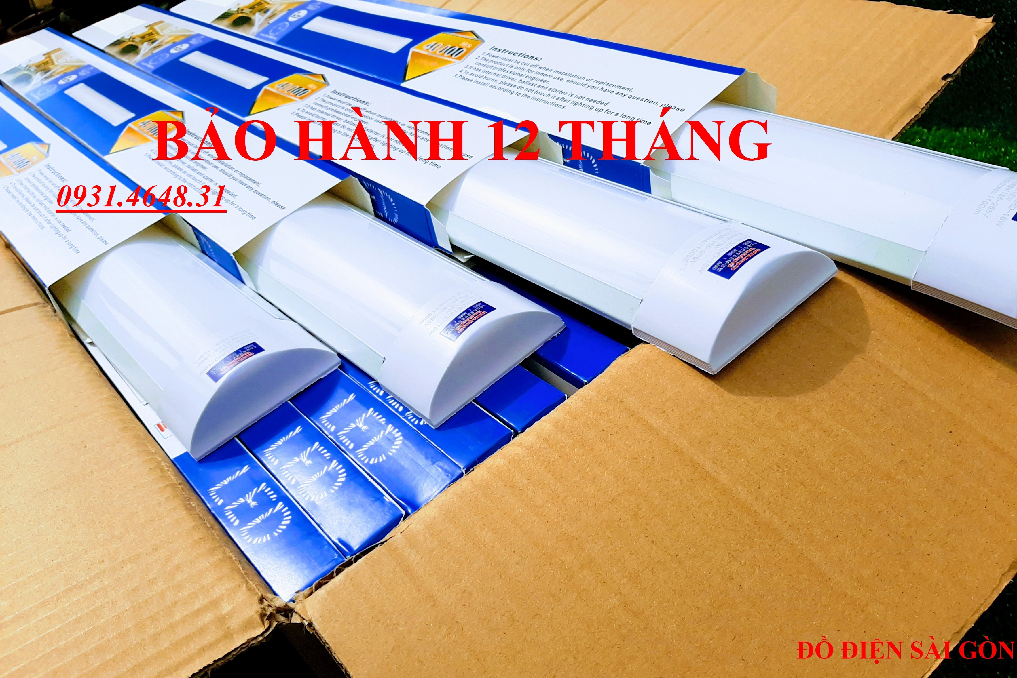 Bộ 2 đèn led bán nguyệt dsy 60cm 18w ánh sáng trắng