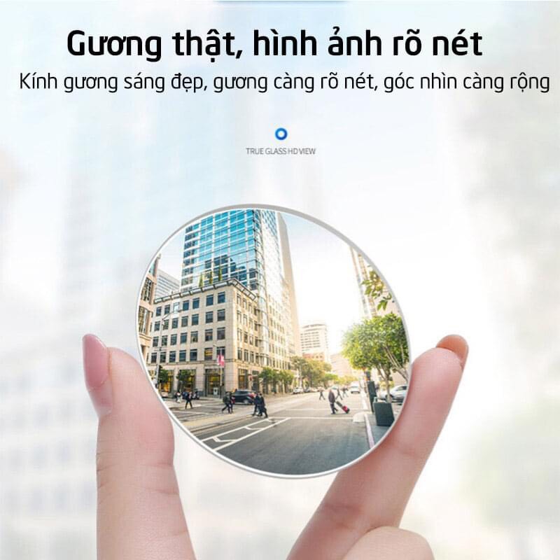 Gương Cầu Lồi gắn gương chiếu hậu ô tô , xóa điểm mù , 1 cặp gồm 2 cái