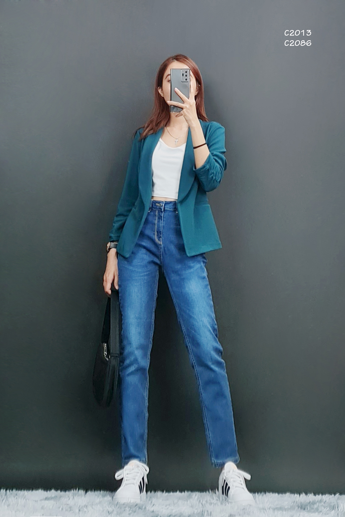 C2013 - Áo khoác vest tay lở nhún thun