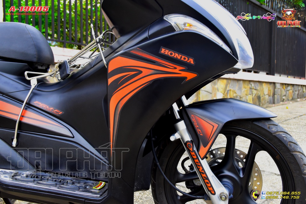 Tem Xe Airblade 2011 Đen Cam