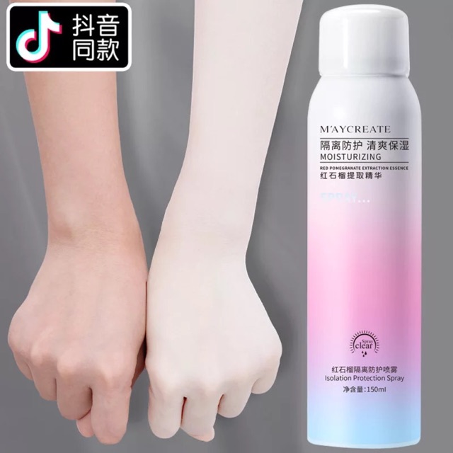 [HCM]Xịt Chống Nắng Trắng Da Maycreate 150ml Spf35