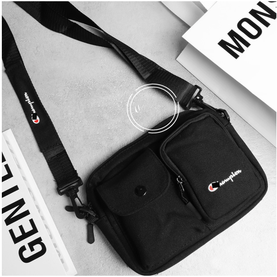 Túi đeo chéo canvas Champions✅FREESHIP✅Túi bao tử đeo chéo thời trang nam nữ| Túi đeo chéo mini Shoulder Bag | balohanghieu