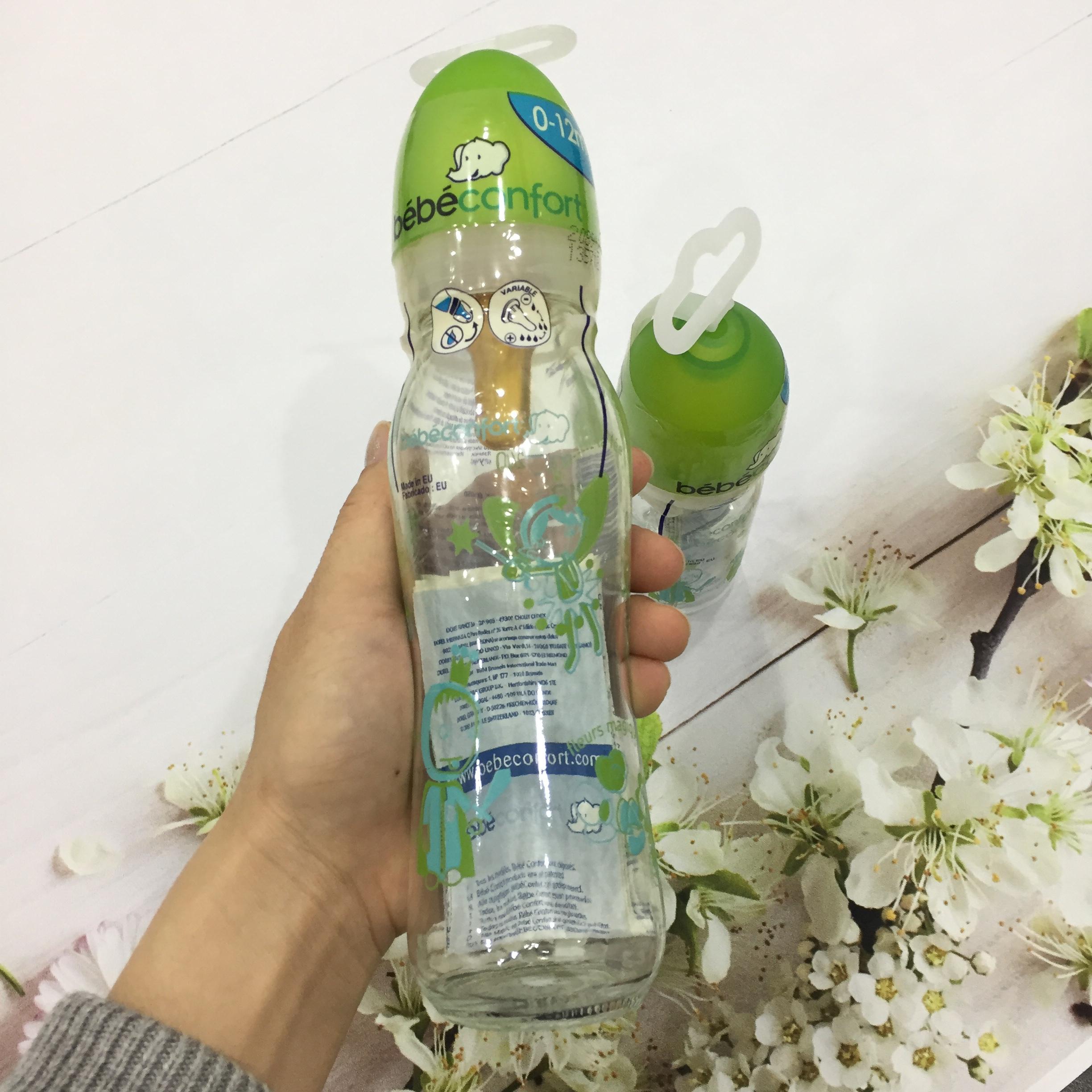 Bính sữa thủy tinh cổ hẹp Bebe confort 110ml