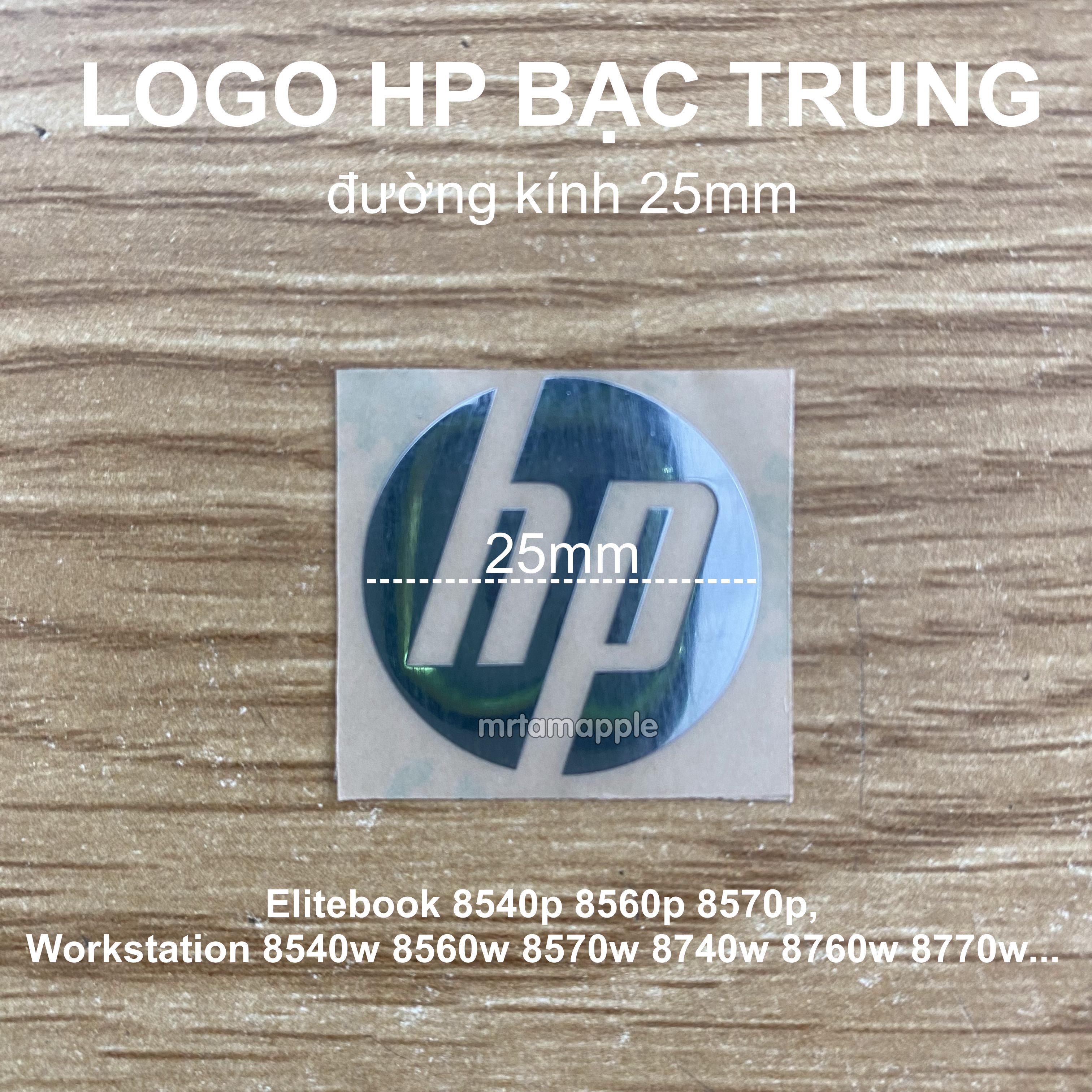 TEM DÁN STICKER LOGO HP (BẠC, ĐEN) TRANG TRÍ MÁY TÍNH LAPTOP