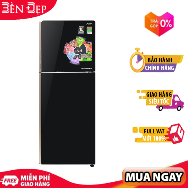 [TRẢ GÓP 0%] Tủ lạnh LG Inverter 264 lít GV-D262BL (Giá áp dụng giao tại HN, HCM& các tỉnh liên hệ shop)