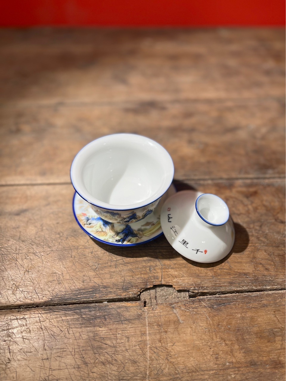 Chén Khải sứ trắng Bạch Định thấu quang 180 ml