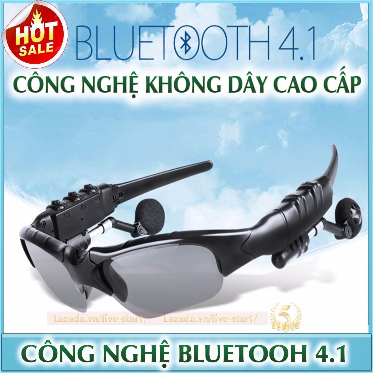 Kính mát kiêm tai nghe Bluetooth (Đen) + Tặng kèm bao da, Mắt kính Bluetooth Sport Grown Tech V4.1 AT120 (Đen) Mẫu Mới 2019 Kết Nối Bluetooth, Nghe Nhạc, Chống Bụi, Bảo Vệ Mắt Khỏi Tia Uv.