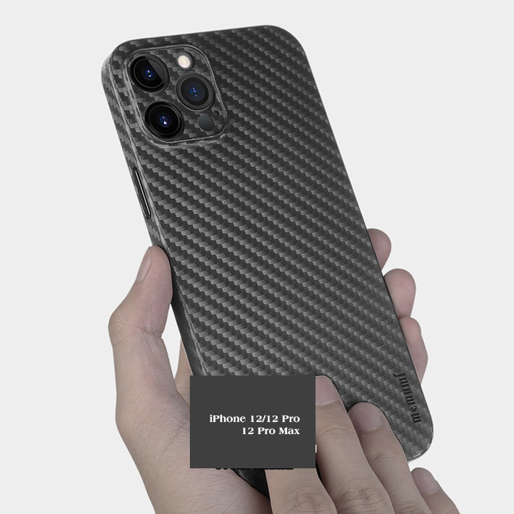 [ỐP LƯNG SIÊU MỎNG] 12 Pro Max vân Carbon Fiber hiệu Memumi