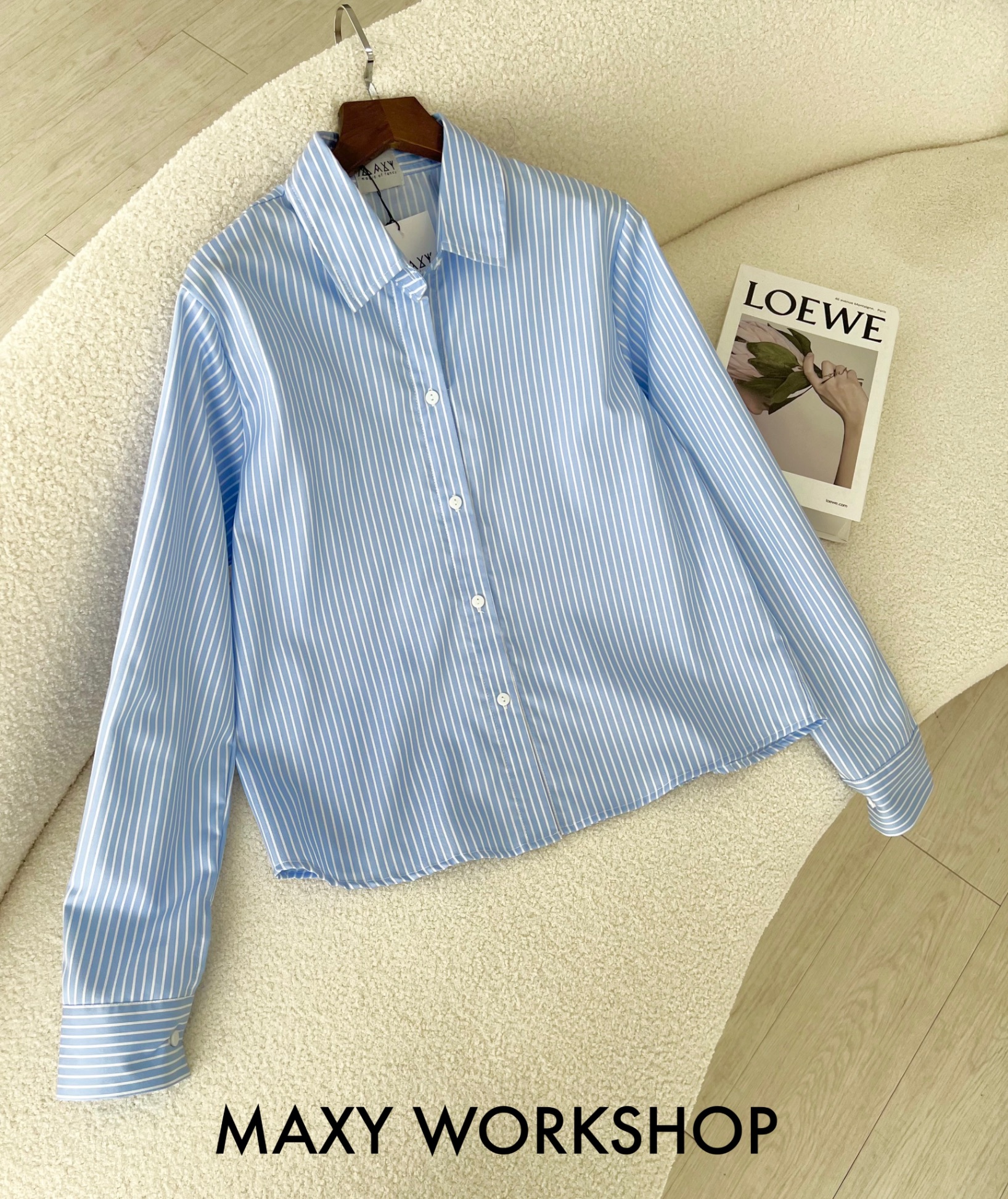 Áo sơ mi nữ Hàn Quốc tay dài Basic Shirt Maxy Workshop