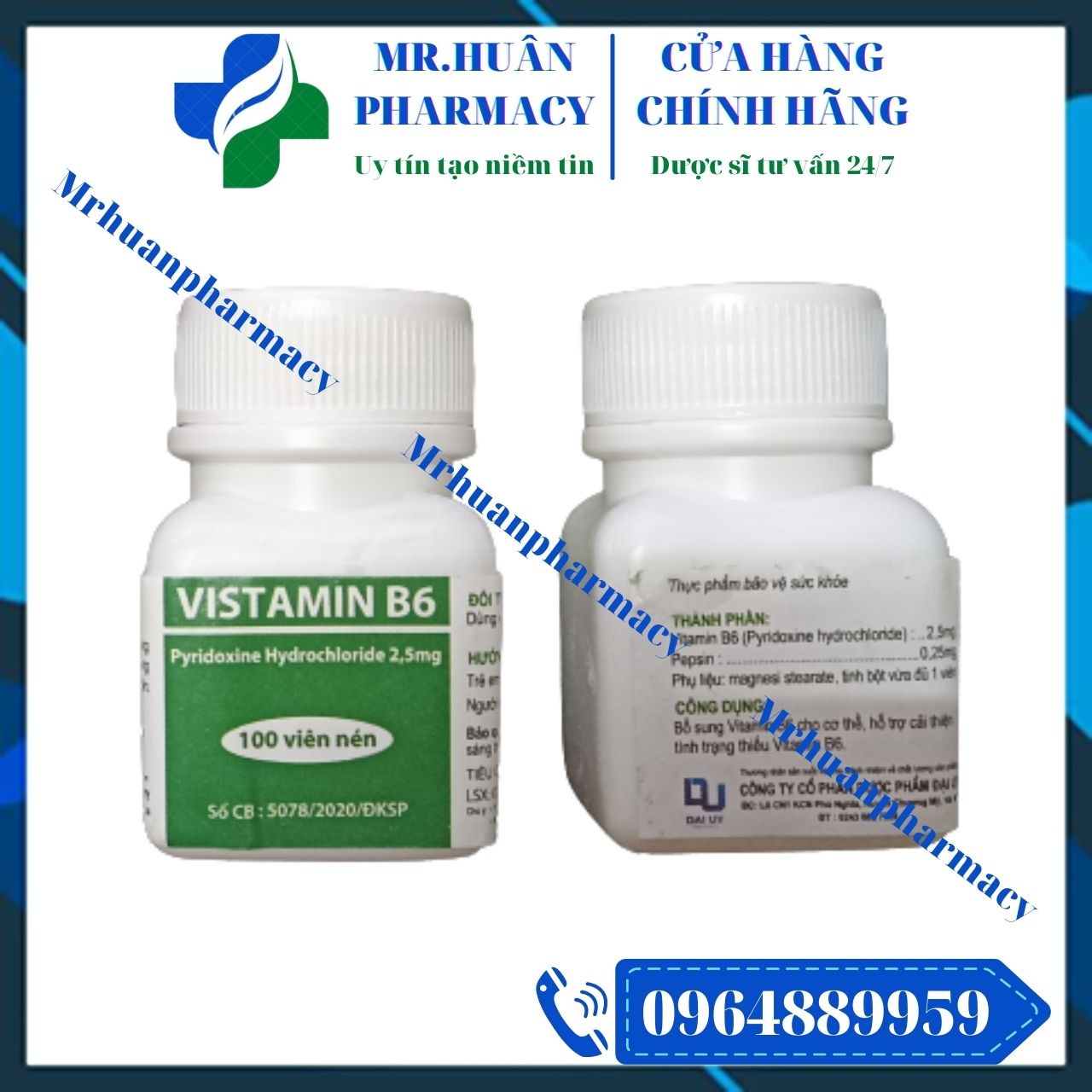 Vistamin B6 - Giúp bổ sung Vitamin B6 cho cơ thể, hỗ trợ cải thiện tình trạng thiếu Vitamin B6