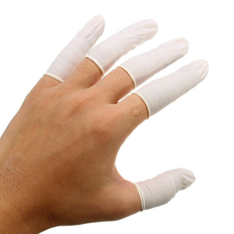 Găng ngón tay cao su ytế, bịch 100 cái