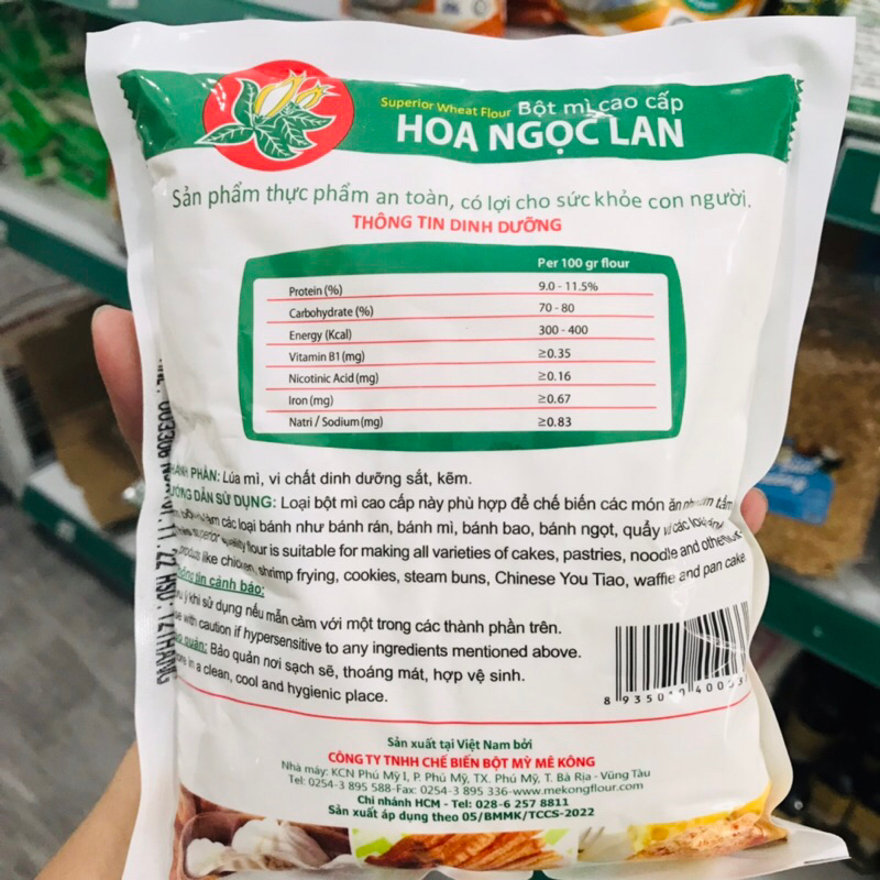 Bột mỳ đa dụng Hoa Ngọc Lan gói 500g