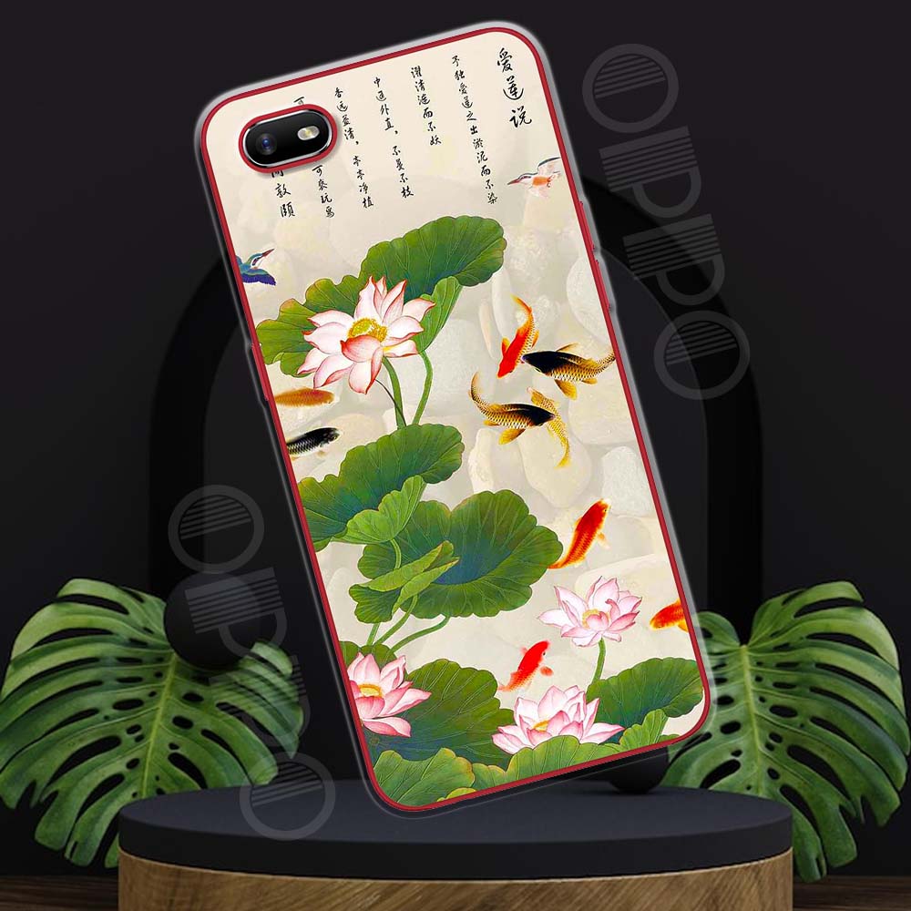 Ốp lưng cho oppo a1k, oppo a3s mẫu bst hoa lá cành tpu