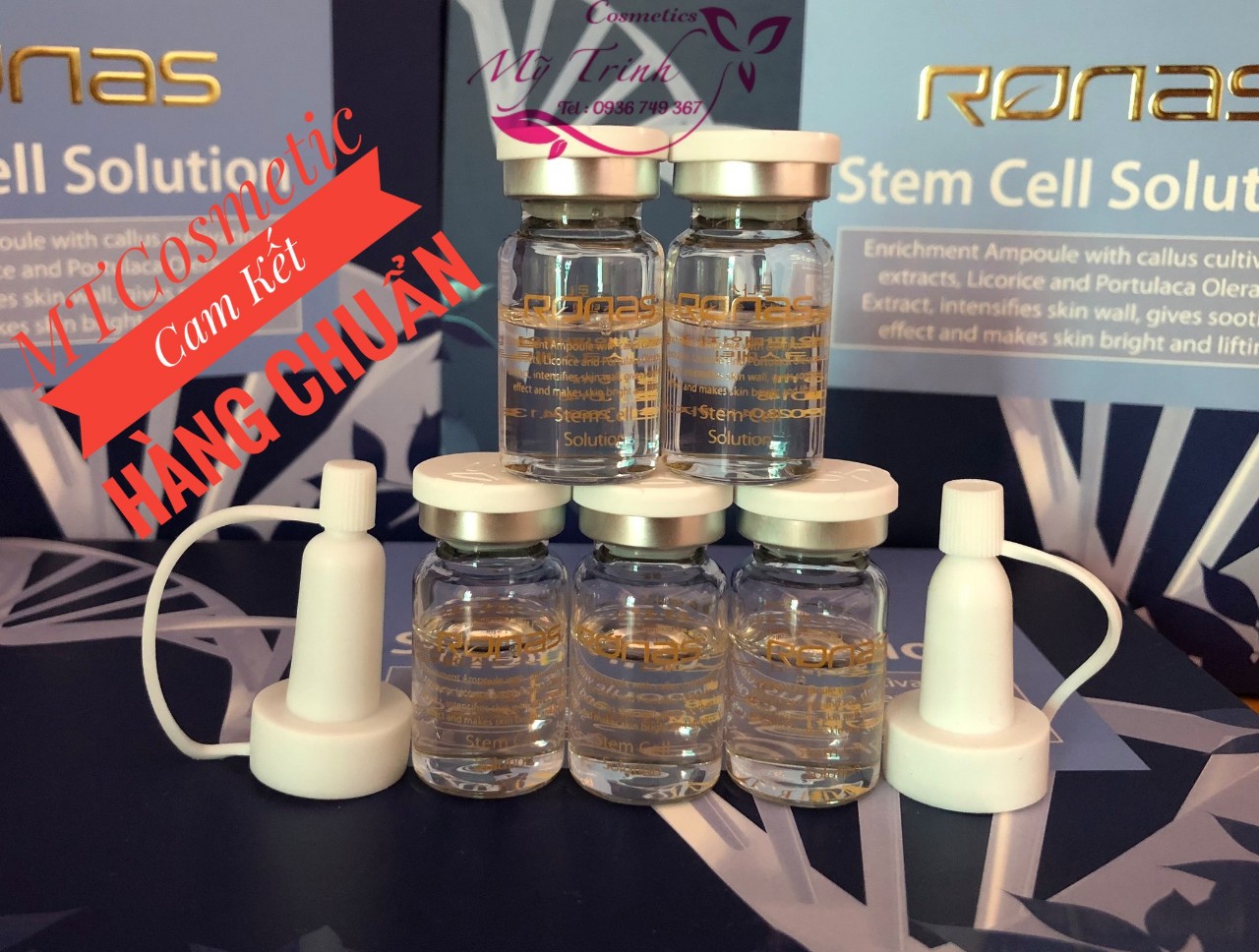 [5 LỌ LẺ] Tế Bào Gốc Ronas chính hãng Stem Cell Solution - phục hồi da Mụn - Nám - Tàn Nhang - Mờ Sẹo - Thâm - Làm Trắng Da- Căng mịn - Hàng Chuẩn Hàn Quốc