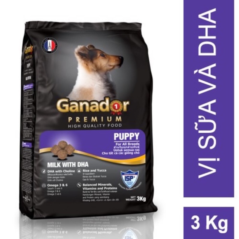 Thức ăn cho chó con vị sữa Ganador Puppy milk with dha 3kg, đa dạng mẫu mã, chất lượng sản phẩm đảm bảo và cam kết hàng đúng như mô tả