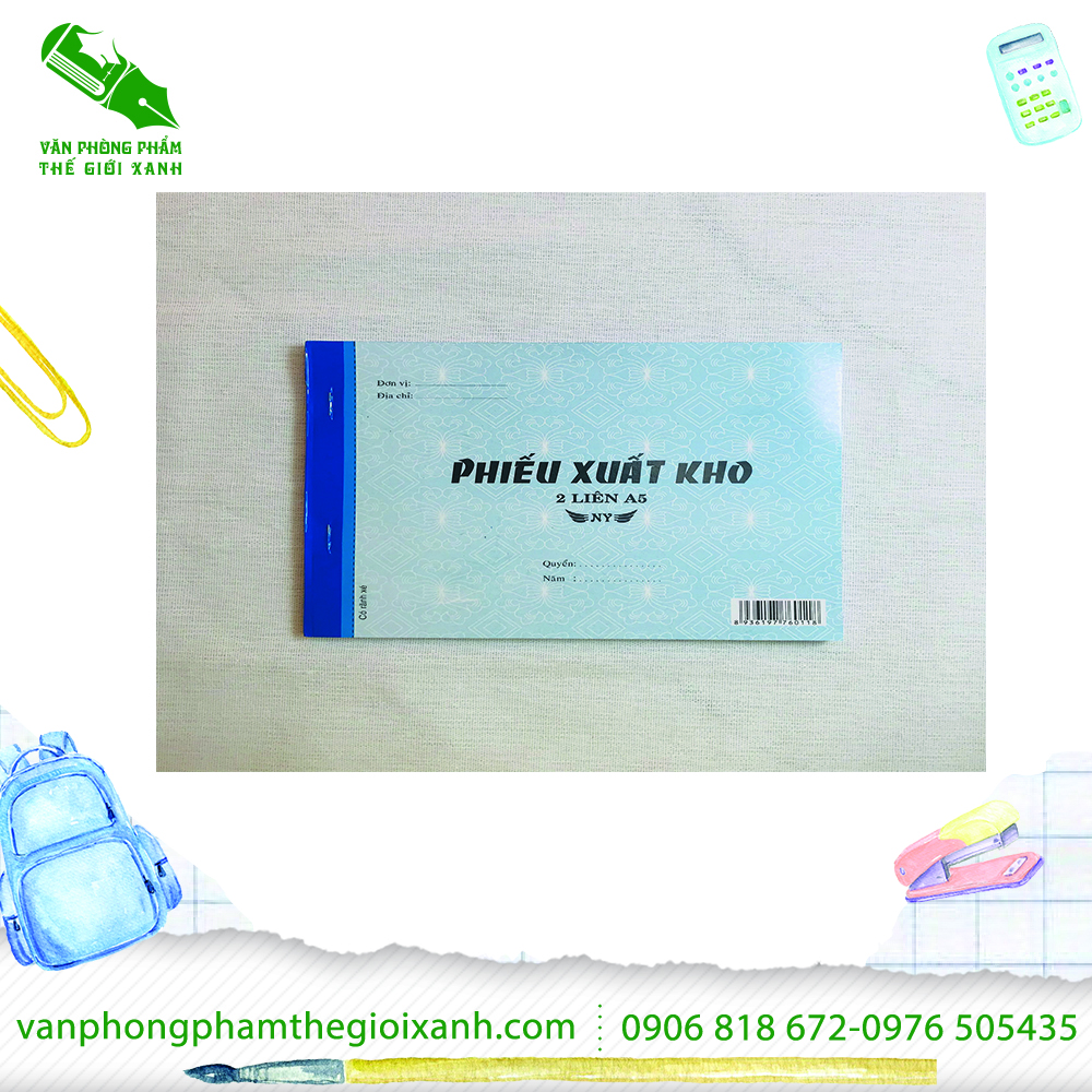 Phiếu xuất kho 2 liên a5