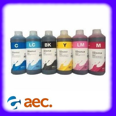 Bộ 6 bình mực in phun màu InkTec Hàn Quốc 1 lít gồm 6 màu (BK/ C/ LC/ M/ LM/ Y) dùng cho tất cả máy in Epson L805 / L850 / L1800 / T50 /  T60 / R1390 / R1430 / R1500W