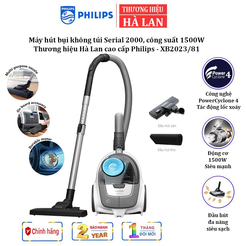 Dutch brand xb2023/81 Philips bagless vacuum cleaner serial 2000 W capacity 1500W with 1.3L tank capacity-2 years warranty original