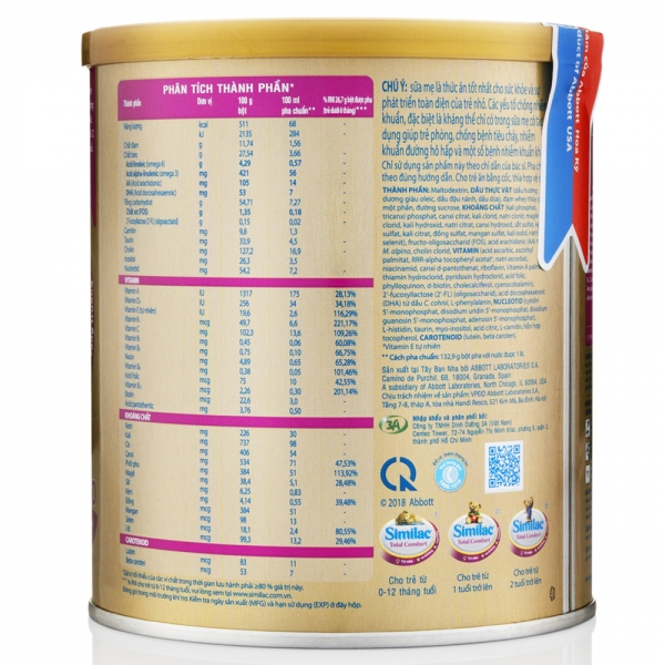 Sữa bột Similac Total Comfort 1 - 360g (Dành cho trẻ 0 - 12 tháng tuổi)