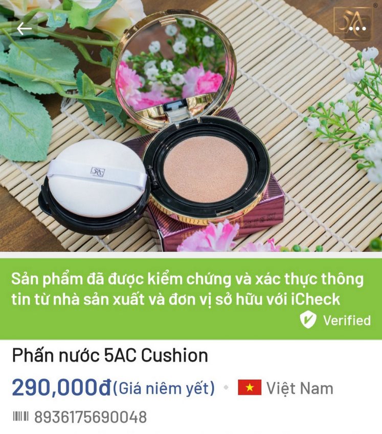 Phấn nước che khuyết điểm kiềm dầu 5AC hàn quốc 15f