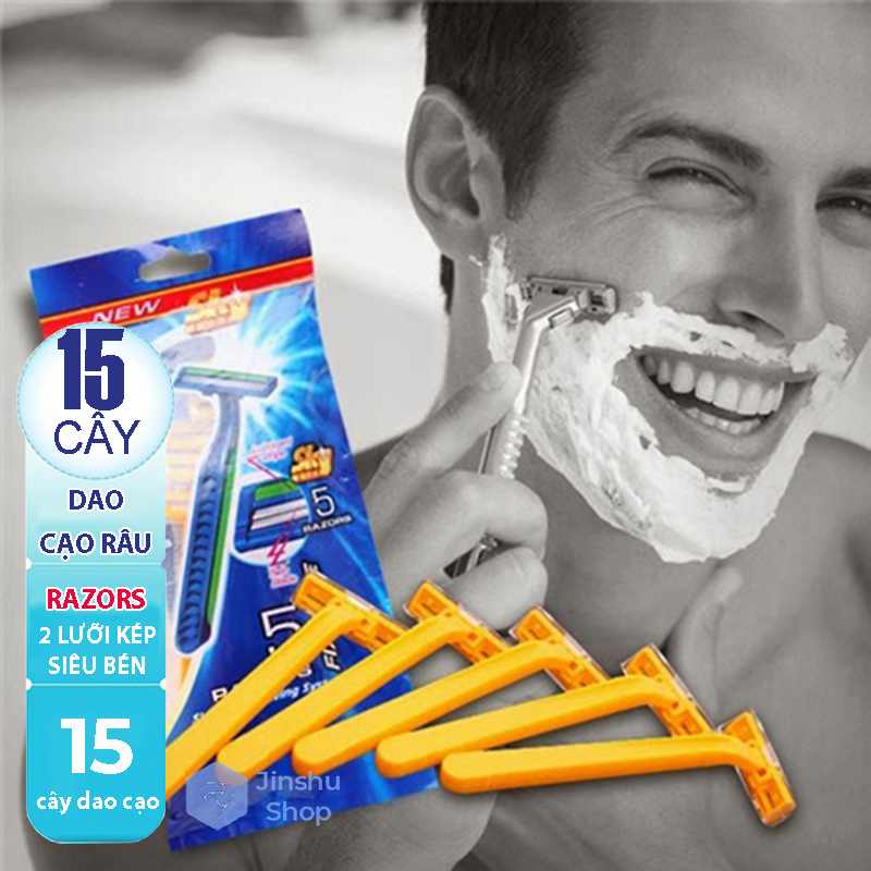 [HCM][ DAO CẠO RÂU BÉN VÀ AN TOÀN ] Combo 15 dao cạo râu Razors 2 lưỡi kép Thái Lan. (Date: 36 tháng)-[ 12.12 Hot Deals ]