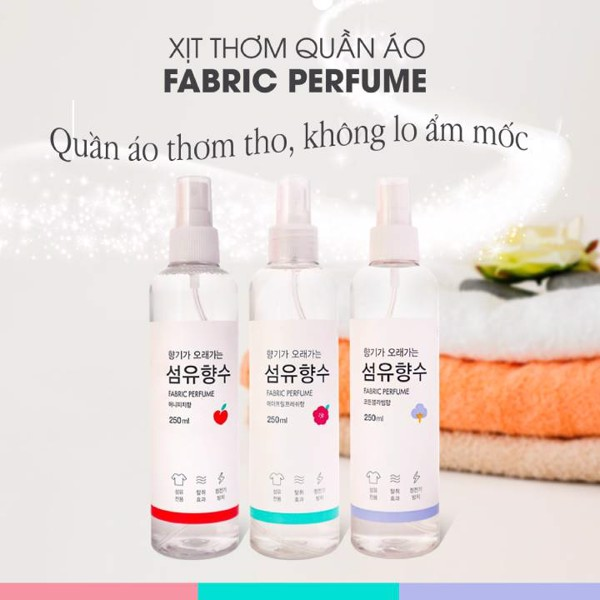 Xịt thơm khử mùi quần áo Fabric Perfume Hàn Quốc 250ml giữ quần áo luôn thơm mát shop Cửa Hàng Đồ Mỹ