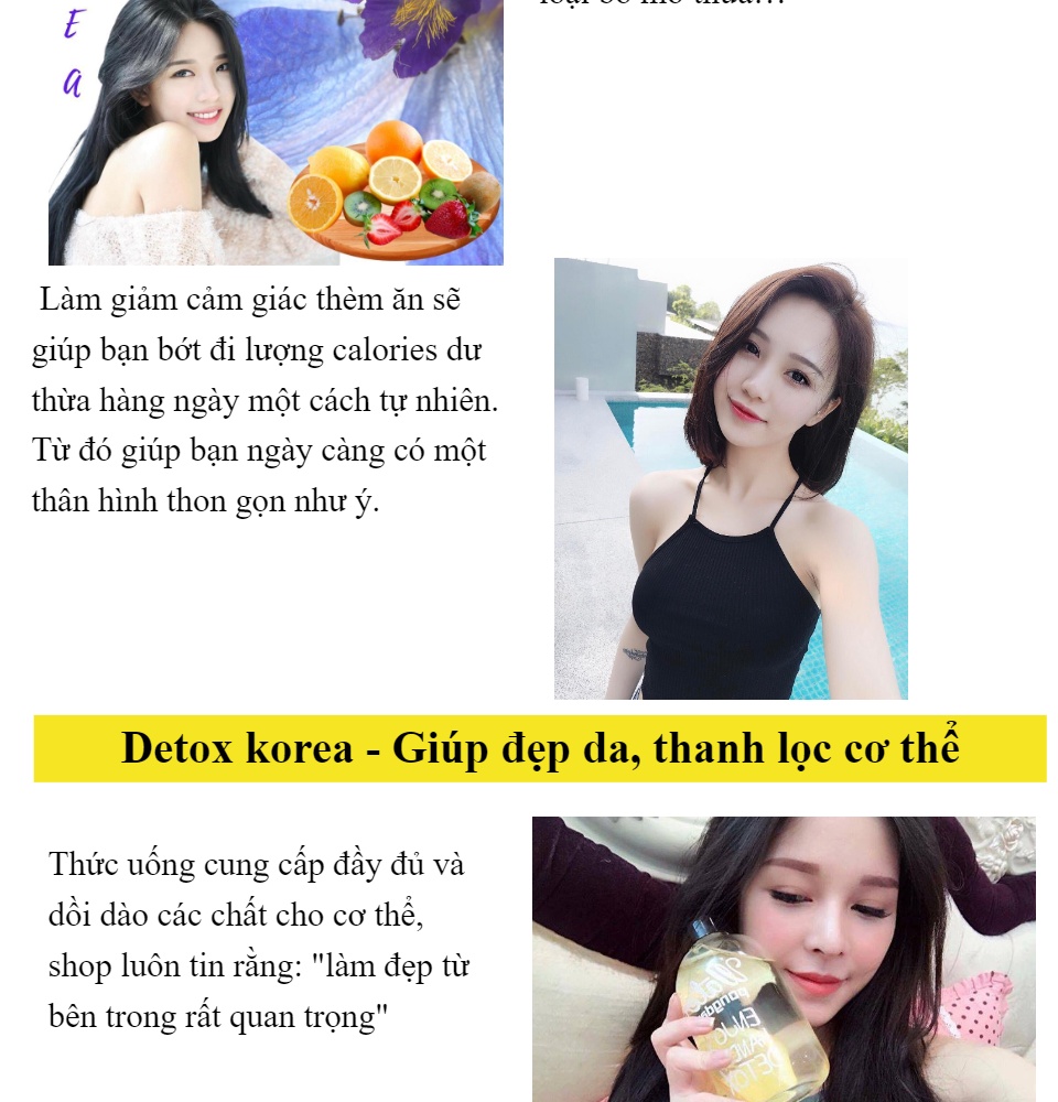 Set 10 pack detox Korea fruit weight loss without vase box