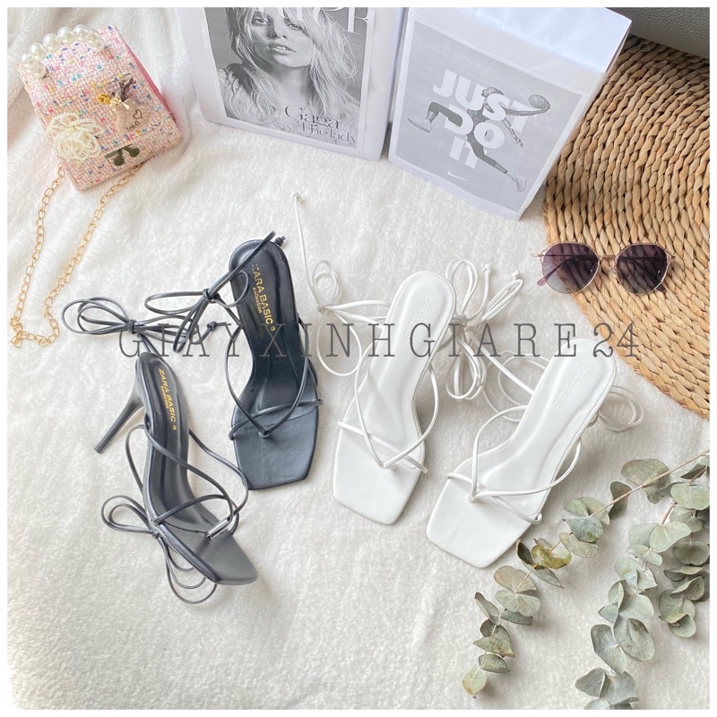 Giày cao gót đế nhọn cột dây 9p chiến binh cnhọn