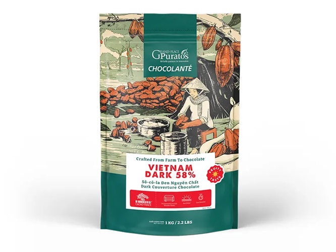 Socola hạt nút đen Grand-Place Puratos Chocolante 58% 100gr / 200gr / 500gr chia lẻ từ túi 1kg