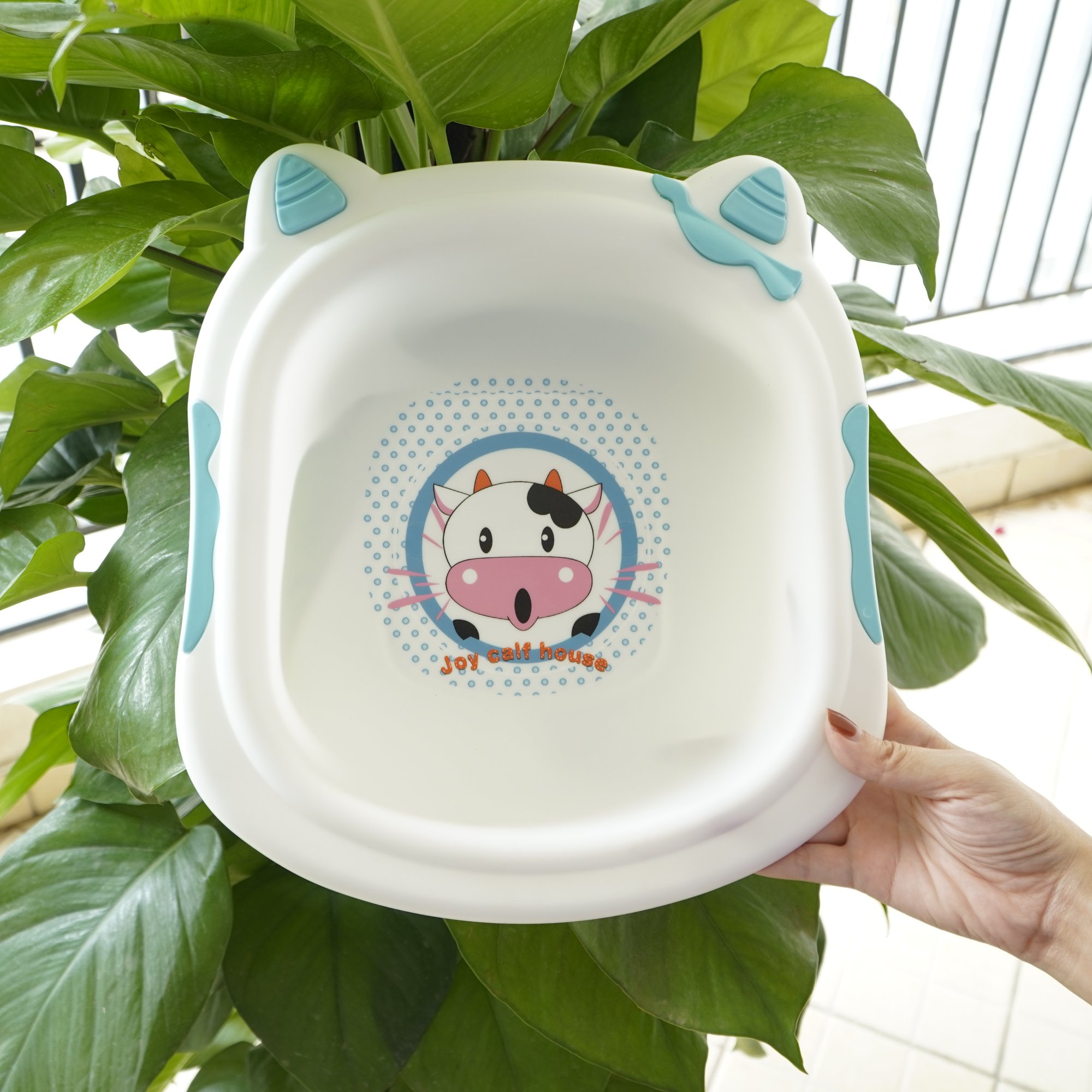 Chậu rửa mặt trẻ em cao cấp hình bò sữa