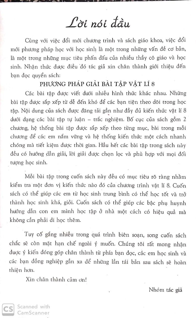 [HCM]Phương Pháp giải BT Vật Lý 8