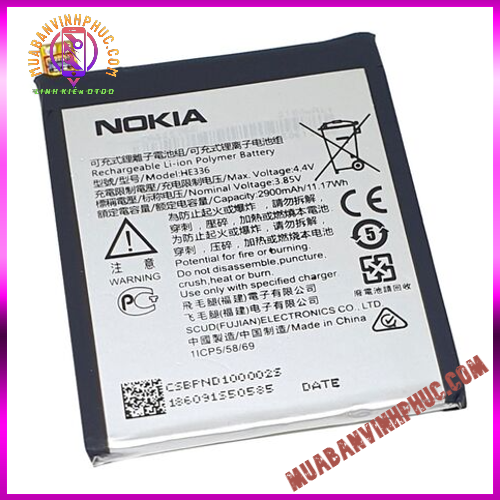 Pin nokia 5 / he336,dung lượng 2900mah / bảo hành 12 tháng - mbvp.com
