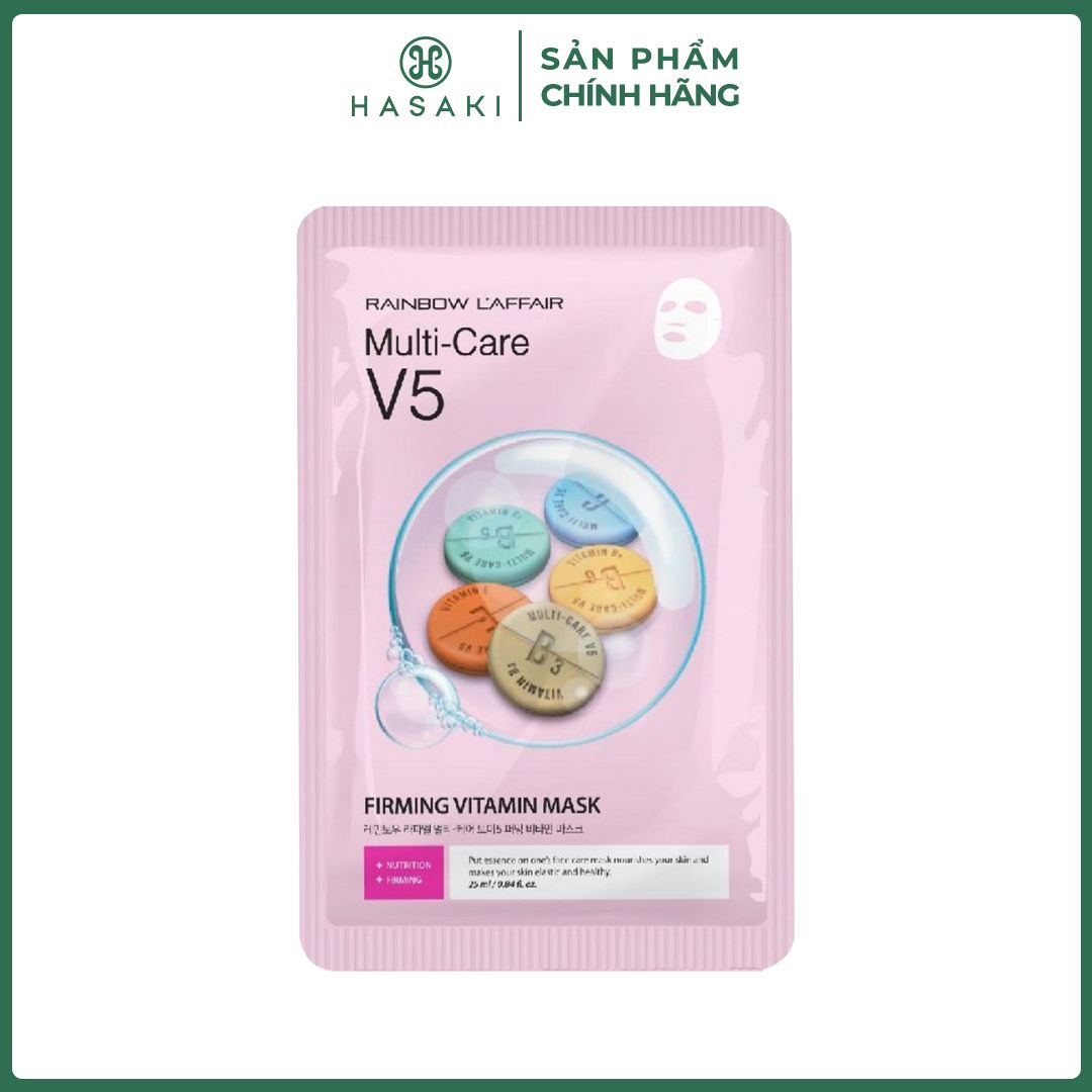 Mặt nạ vitamin rainbow l’affair dưỡng ẩm, làm sáng da, săn chắc da 25g hasaki sản phẩm chính hãng