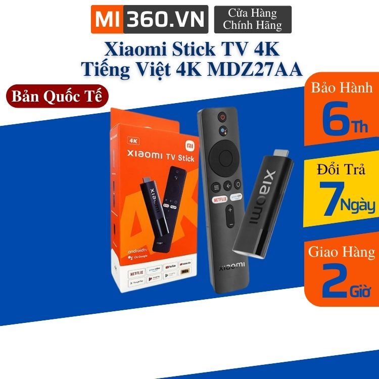 Mi TV Stick Android TV 1080P Quốc Tế - BH 6 Tháng