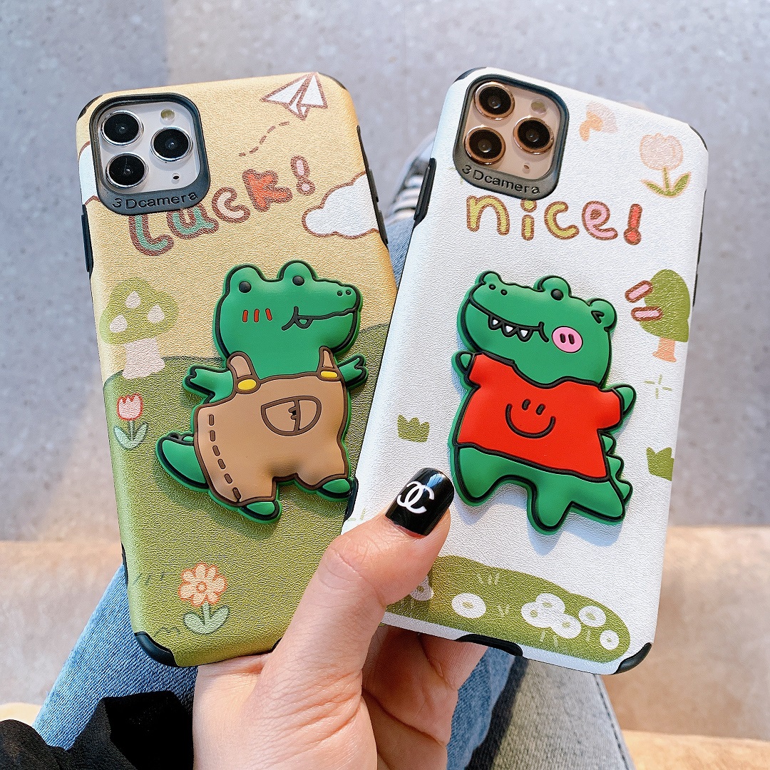 Ốp Lưng Da IMD Hình Nổi Crocodile
