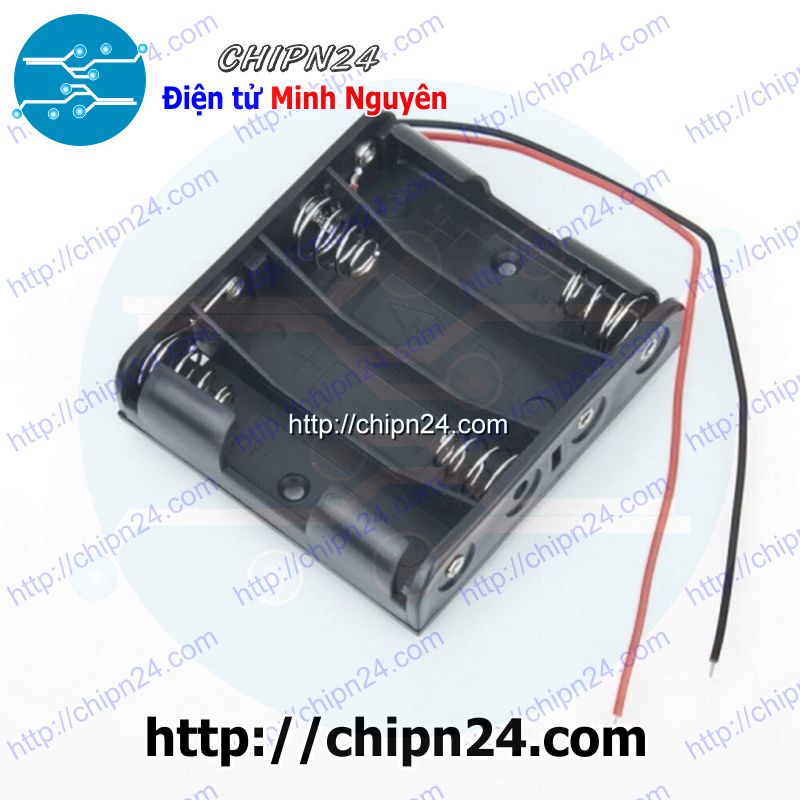 Hộp đế pin 4 viên aa