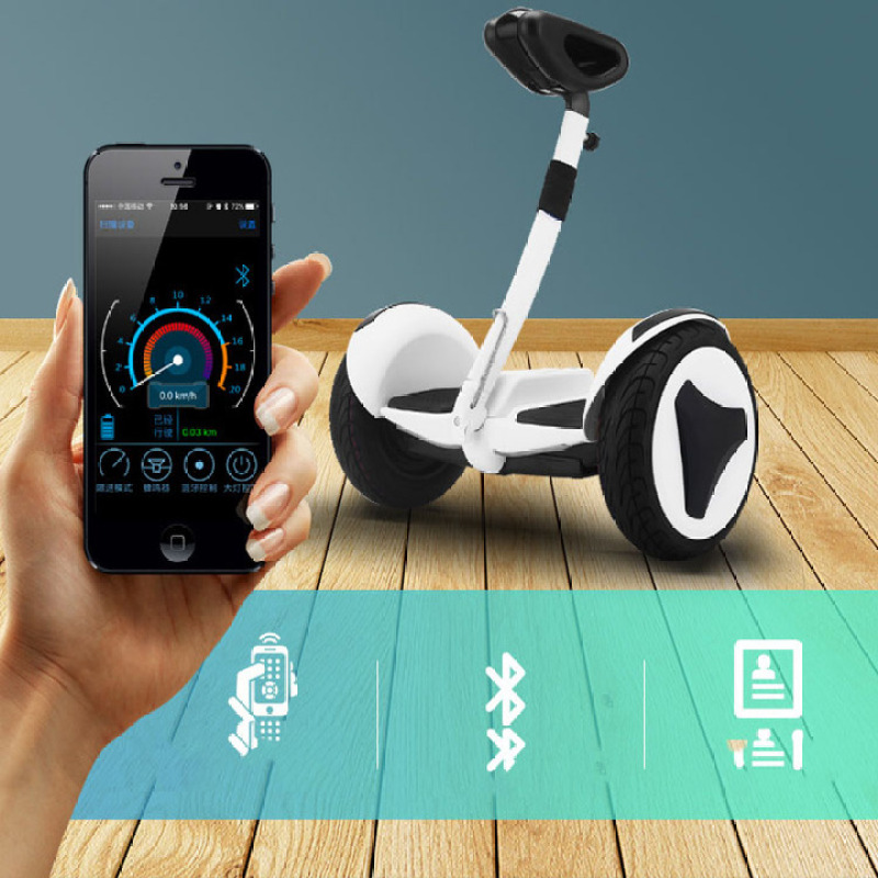 Phân phối xe điện cân bằng - xe cân bằng 2 bánh, có tay cầm, kết nối bluetooth và có APP để cái đặt